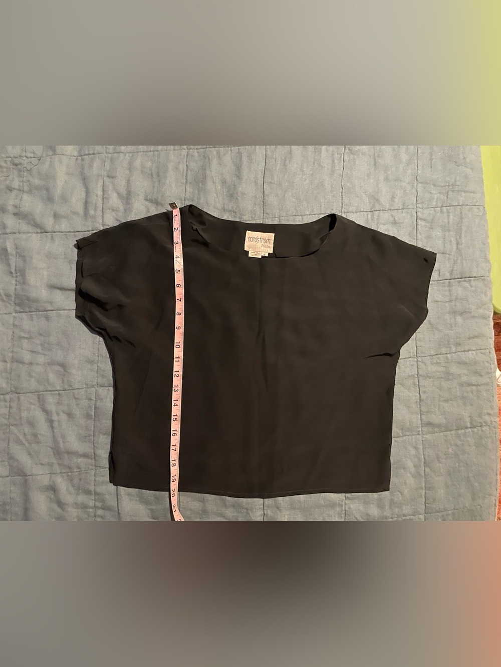Vintage silk black boxy crop- Nordstrom- S/M